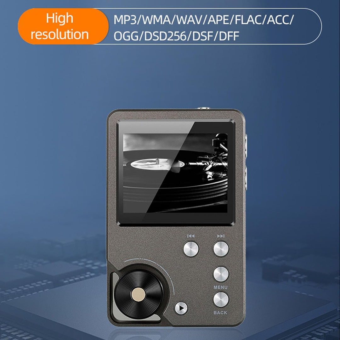 Hi Res MP3 Player, DSD 128 FLAC DAC Hochauflösender Verlustfreier Audio Player mit 64GB Speiche 2.0-
