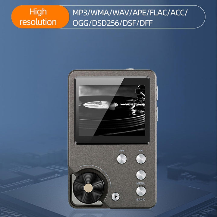 Hi Res MP3 Player, DSD 128 FLAC DAC Hochauflösender Verlustfreier Audio Player mit 64GB Speiche 2.0-