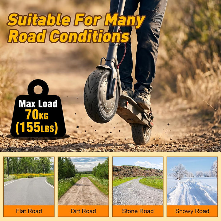 60/70-6.5 Tubeless Reifen mit Ventil für Ninebot Max G30 Elektroroller, E Scooter Reifen Vakuumreife