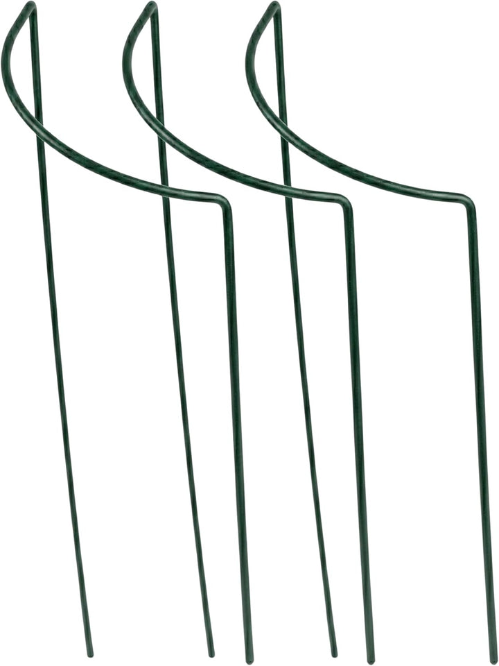 Pflanzenstütze Metall 3er Set – Halbrunde Staudenhalter für Pfingstrosen Hortensien Rosen und Staude