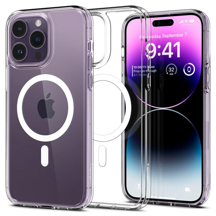 Spigen für iPhone 14 Pro Ultra Hybrid MagFit Hülle [Anti-Yellowing] für MagSafe Magnetisch Case Hand