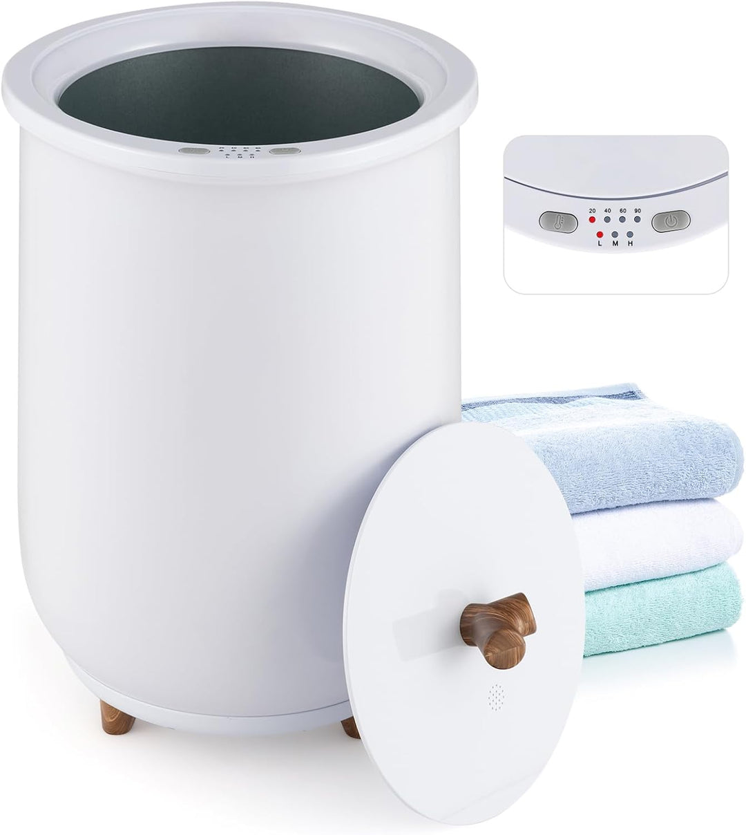 RELAX4LIFE Handtuchwärmer 23L Elektrische Handtuchheizung Stehend Heizkorb mit 4 Timer-Einstellungen