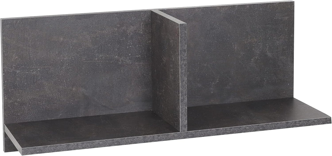 RICOO Wandregal 70 x 30 x 22 Grau Beton Optik, Spanplatte aus Holz, Hängereral WM013-BG, Regal Wand,