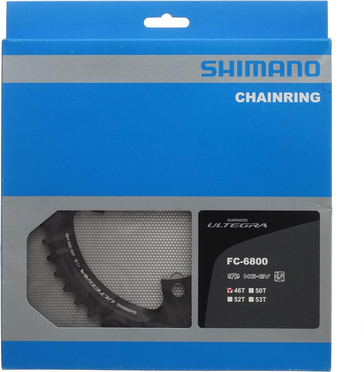 SHIMANO Unisex – Erwachsene Ultegra Fc-6800 Kettenblatt 46 zähne Schwarz, 46 zähne Schwarz