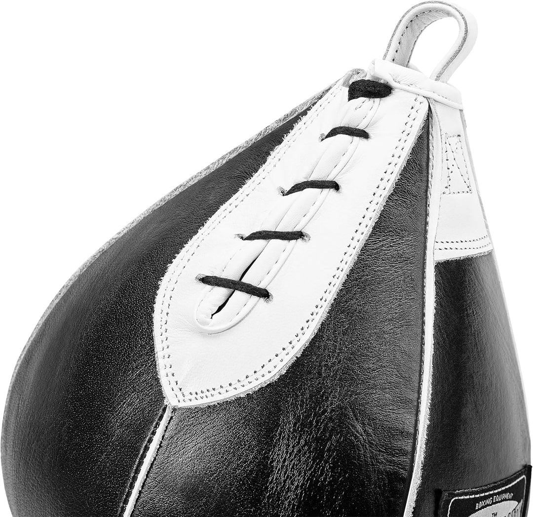 Profi Speedball Plattform Set inkl. Drehkugellagerung schwarz und Leder Boxbirne medium schwarz/Boxa