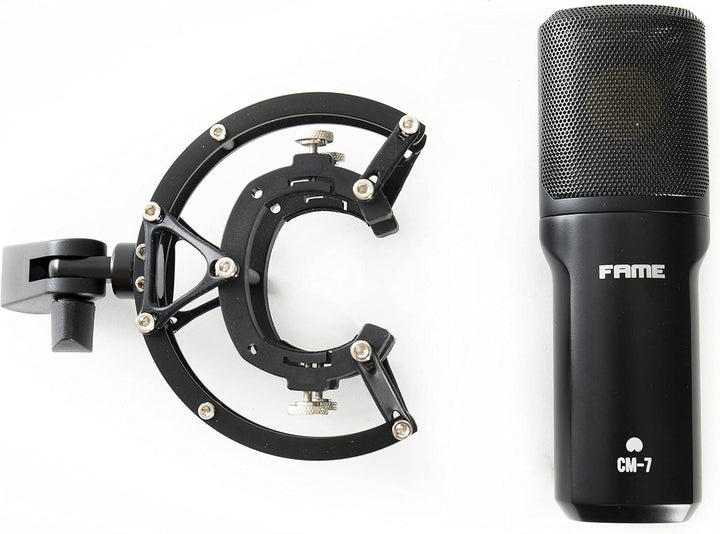 Fame Audio Studio cm-7 Grossmembran Kondensatormikrofon, Schwarz, Nierencharakteristik, 20-20.000Hz