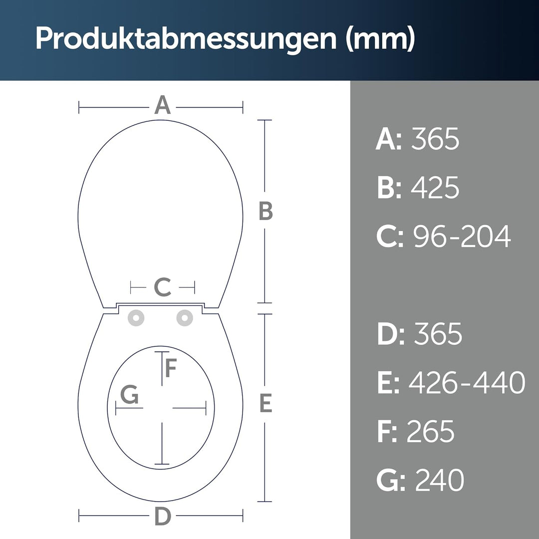Ideal Standard Tirso WC-Sitz, Universelle ovale Form, Toilettensitz mit Absenkautomatik und Quick-Re