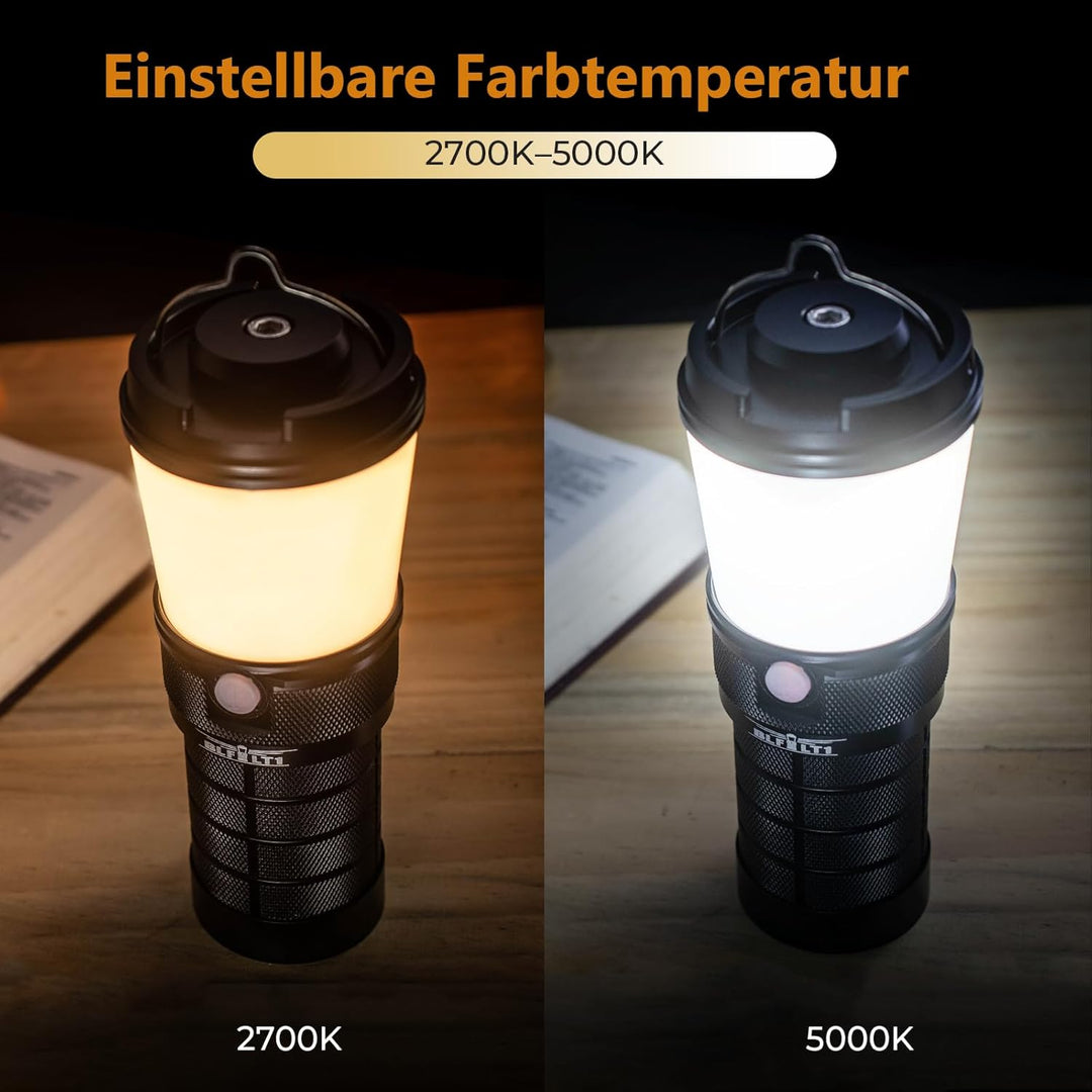 LeD Laterne 800 Lumen, Sofirn LT1 Wiederaufladbare Taschenlampe Laterne Campinglicht mit 8x Samsung