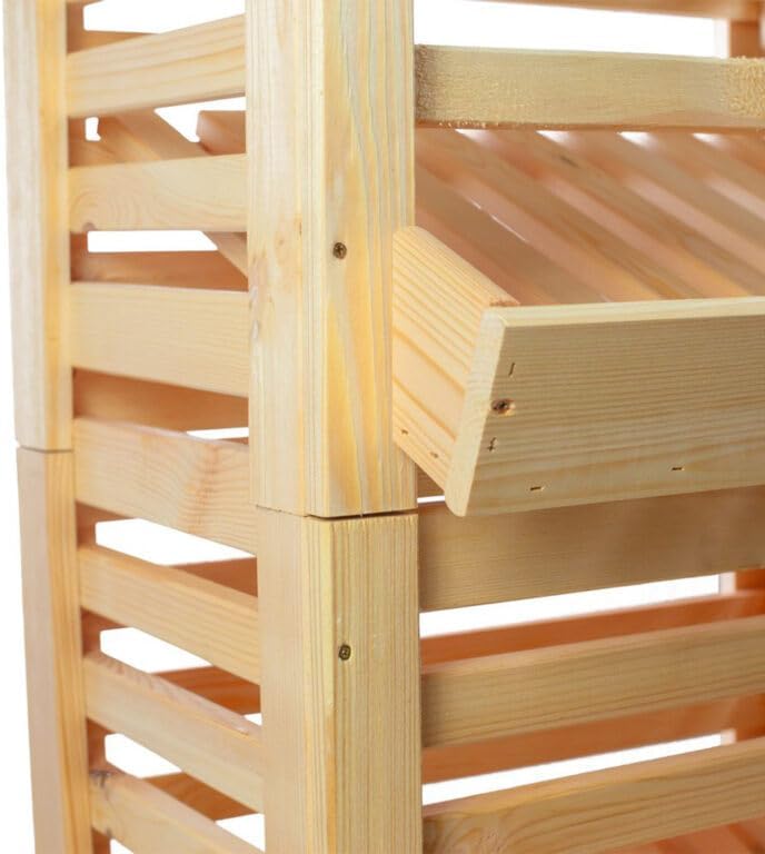 Kartoffelkiste 60x40x40 cm Kartoffel Aufbewahrungsbox Holz Zwiebel Obstkiste Gemüse Aufbewahrung Hol