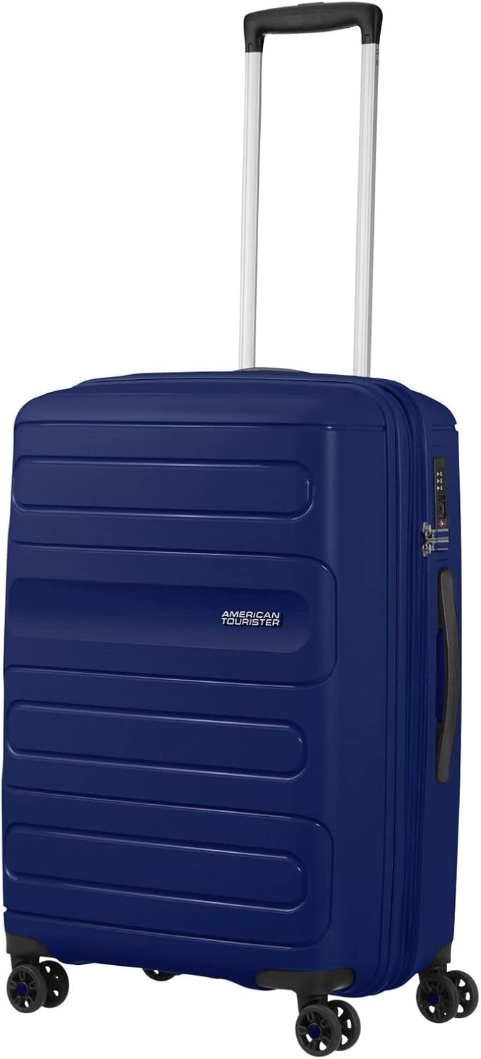 American Tourister Sunside - Spinner M Erweiterbar Koffer, 67.5 cm, 72.5/83.5 L, Blau (Dark Navy) Bl