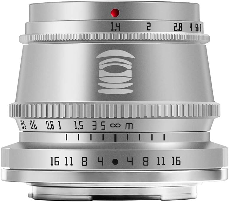 TT Artisan 35mm F1.4 APS-C Objekt Anschluss Leica L Sigma Panasonic Mount Silver Weitwinkelobjektiv