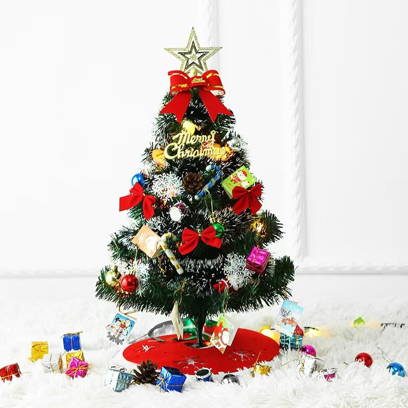 Mini Weihnachtsbaum,Weihnachtsbaum Klein Geschmückt, Künstlicher Tisch Weihnachtsbaum für Weihnachte