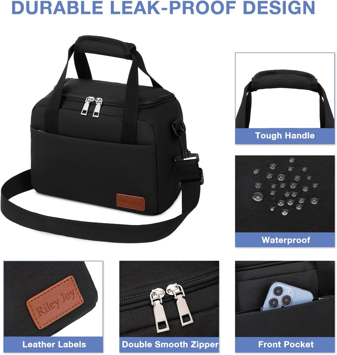 8.5L Kühltasche Kleine Thermotasche Tragbare Lunch-Tasche Isoliertasche Picknicktasche für Arbeit, S
