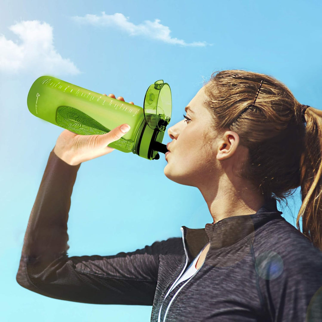 Trinkflasche 350ml I 650ml I 1L I 1,5L für Sport, Outdoor, Schule, Fitness & Kinder - Wasserflasche