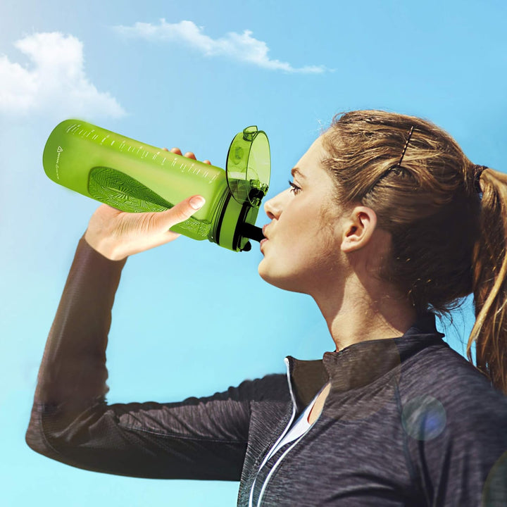 Trinkflasche 350ml I 650ml I 1L I 1,5L für Sport, Outdoor, Schule, Fitness & Kinder - Wasserflasche