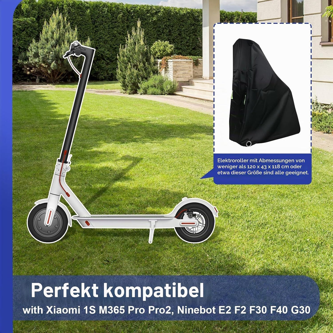 Scooter Abdeckplane 420D Oxford wasserdicht &amp; Winterfest, 140x130 cm, Universell Kompatibel mit meis