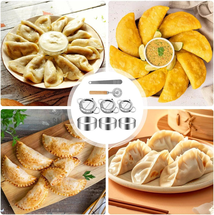 8 Stück Ravioli Former Dumpling Maker Set Teigtaschenformer Edelstahl Empanadas Maker Tortellini Mau