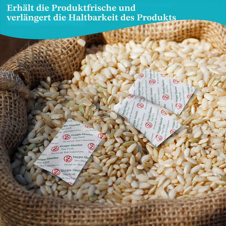 VacYaYa 50CC (200-Pack) Sauerstoffabsorber-Pakete in Lebensmittelqualität für Hausgemachtes Trockenf