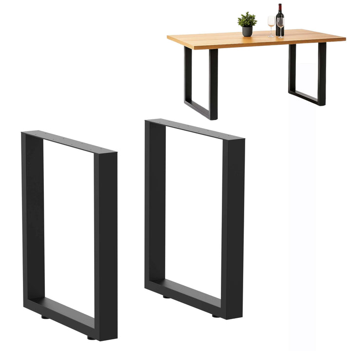 DanDiBo 2X Tischbeine Metall Schwarz 72 x 62 cm Tischgestell Höhenverstellbar 96662 Tischfüsse Möbel