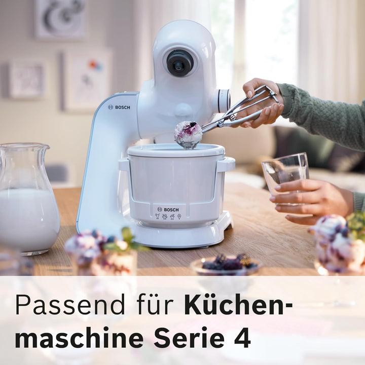 Bosch Eisbereiter MUZ5EB2, 550ml, selbstgemachtes Eis, Sorbet und Frozen Yoghurt, weiss, passend für