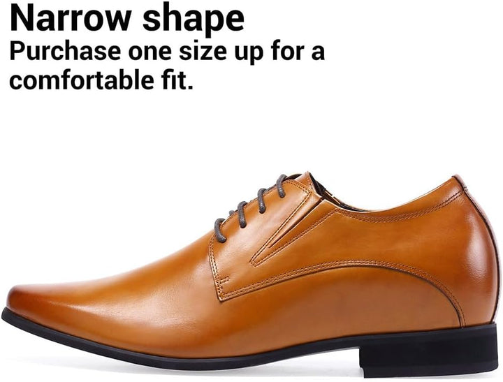 CHAMARIPA Elevator Schuhe Herren Schwarz Leder Oxford Schuhe Business Lace Up Schuhe Herren Anzugsch
