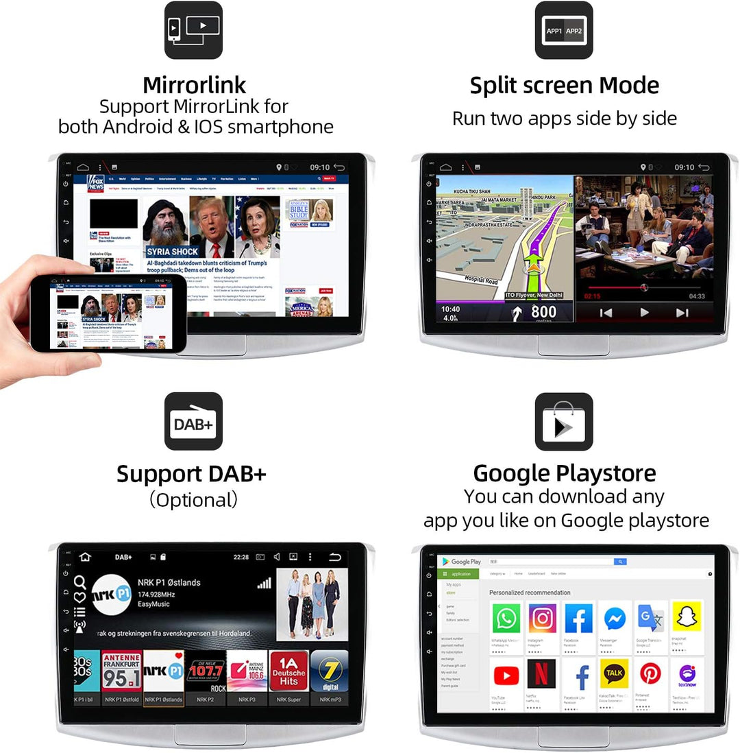 JOYX PX6 Android 11 Autoradio Passt für Passat B6 / B7 Magotan/CC (2010-2018) - [4G64G] - Rückfahrka