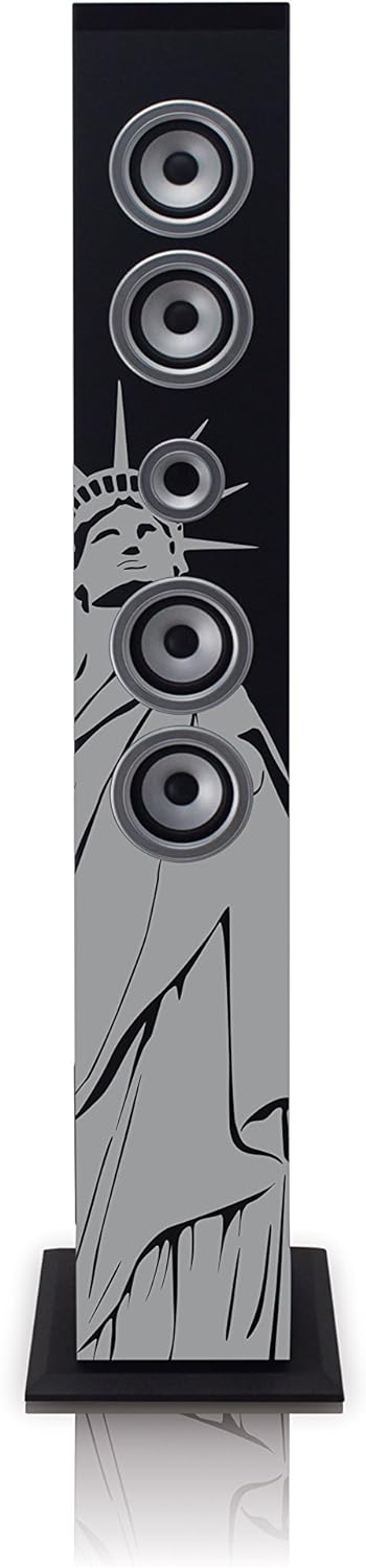 Lenco iCes IBT-6 Bluetooth-Standlautsprecher, 40 Watt Musikleistung (UKW-Radio, USB, SD-Kartenleser,