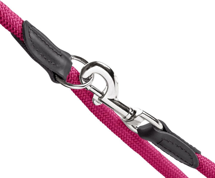 HUNTER Freestyle Retrieverleine, integrierter Halsung, robust, wetterfest, 1,0/170 cm, himbeer 0,8 x