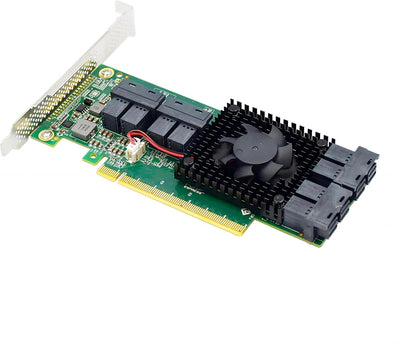 10Gtek PCIe to NVMe Expansion Card for U.2 SSD (PEX 8749), X16, (8) SFF-8643 PCIe to SFF-8643 (PEX)
