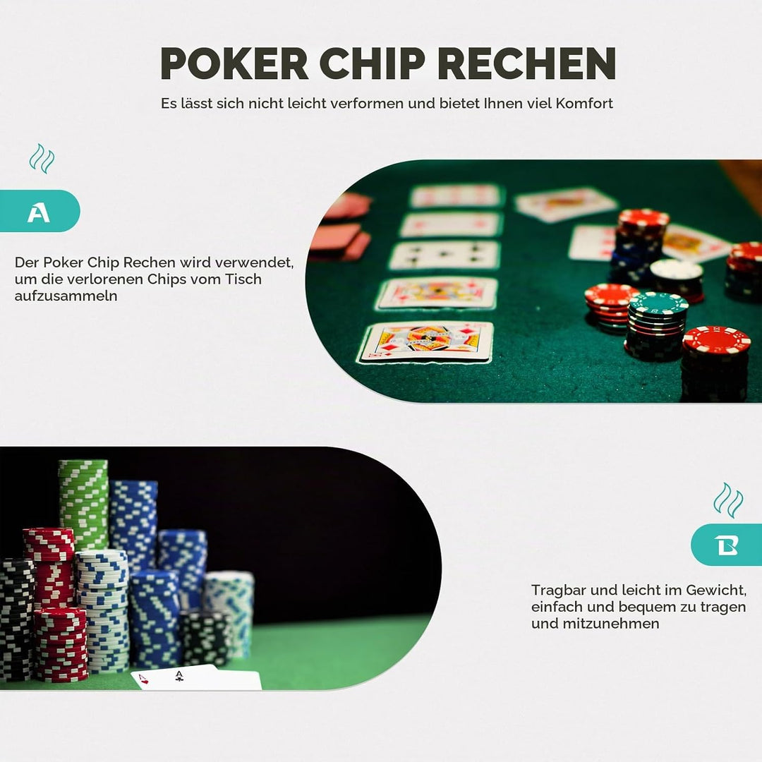 DOITOOL Poker- Chip- Push, Poker-Chip-Push-Chips Harrow Collector Teleskop-Poker-Chips-Sammelstange