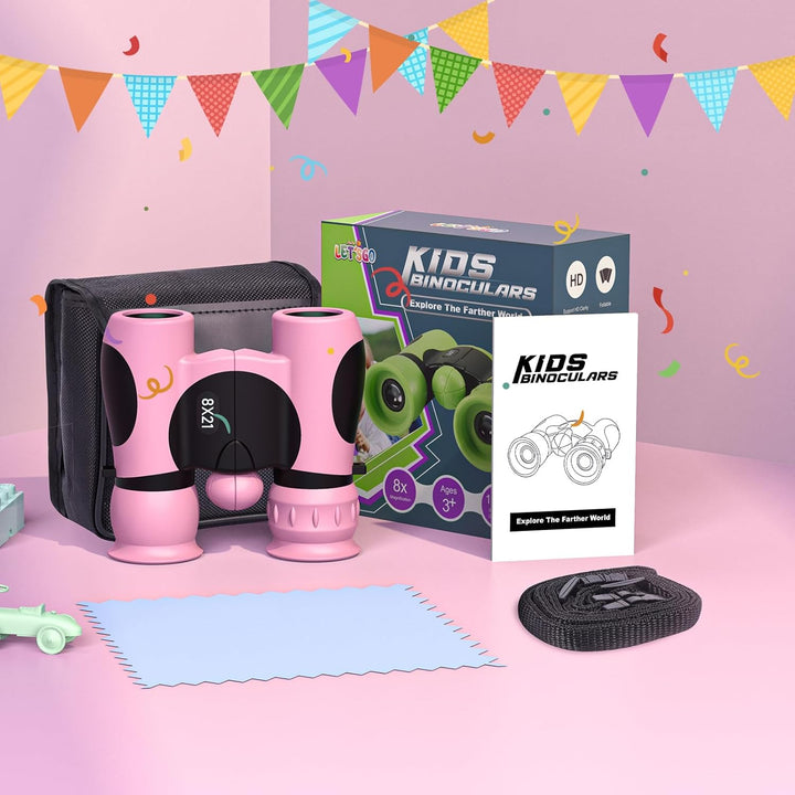 Geschenk Mädchen 3-12 Jahre, Kinder Ferngläser Spielzeug Mädchen, Stossfestes Kompaktes Fernglas Ost