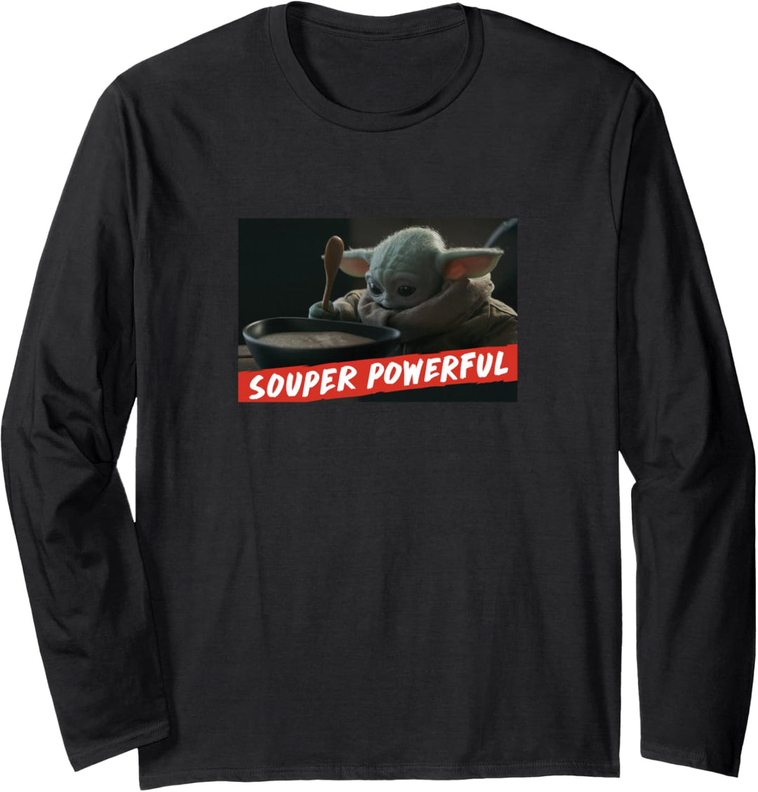 Star Wars The Mandalorian The Child Souper Powerful Langarmshirt