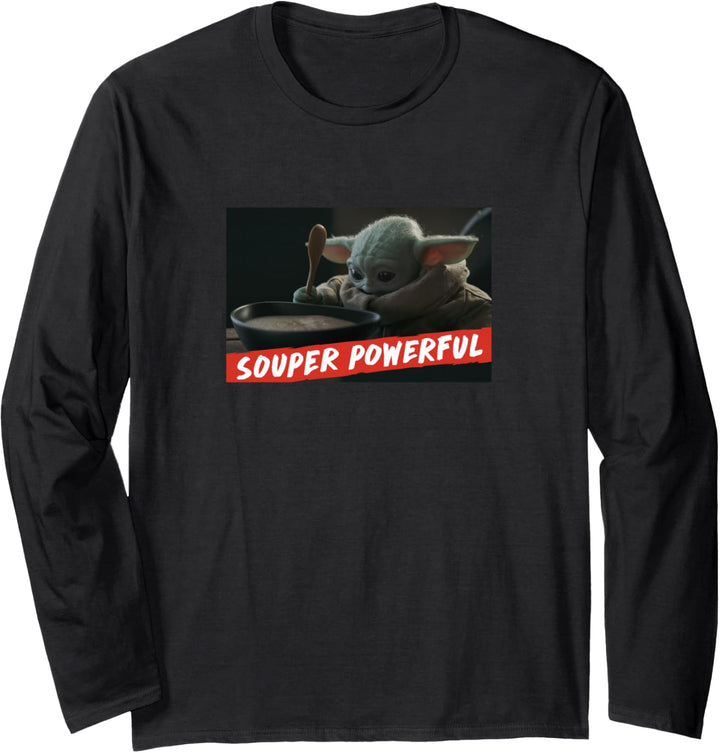 Star Wars The Mandalorian The Child Souper Powerful Langarmshirt