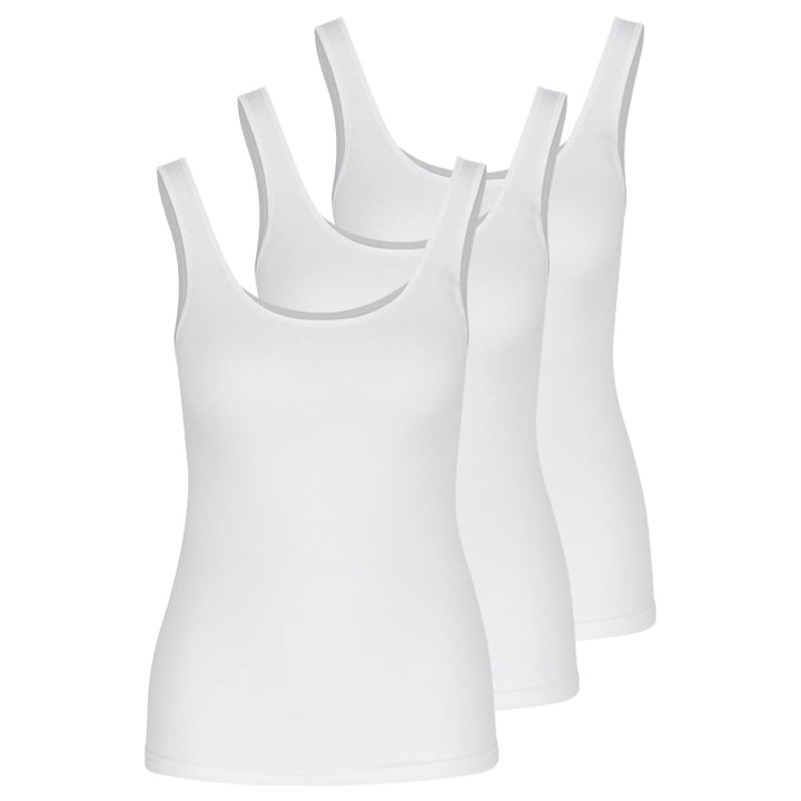 Nina von C - Damen 3er Spar-Pack - Daily - Unterhemden ohne Arm - Tanktop - Achselhemd - Baumwolle 3