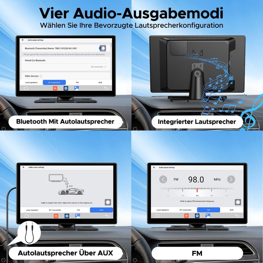 LAMTTO Wireless Carplay Display mit Net-Flix YouTube Tiktok 9 Zoll In-Cell Touchscreen CarPlay-Bilds