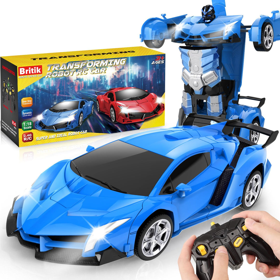 Britik Spielzeug für 3-8 Jahre Mädchen Junge: Transformator Ferngesteuertes Auto Spielzeug für Kinde