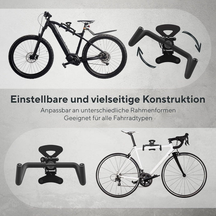 Optio Cycle Fahrrad Wandhalterung Vertikal Klappbar | Metall Fahrradhalterung Wand | Fahrrad Wandhal