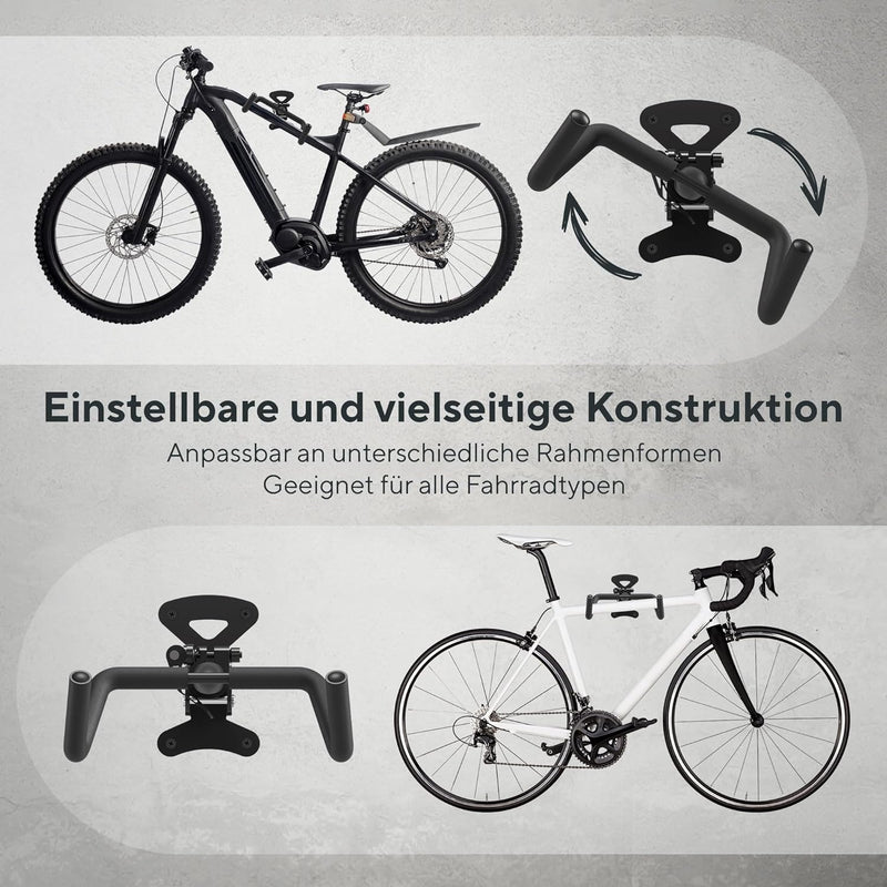 Optio Cycle Fahrrad Wandhalterung Vertikal Klappbar | Metall Fahrradhalterung Wand | Fahrrad Wandhal