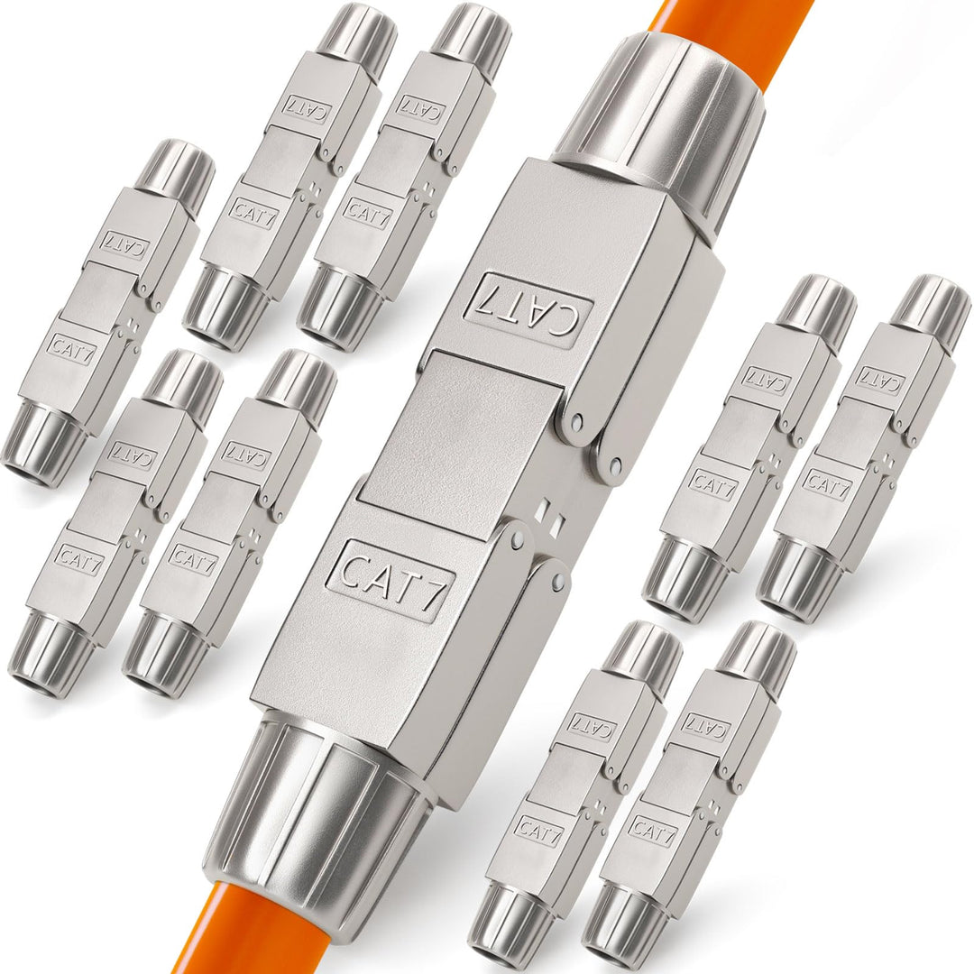 hb-digital 10x Cat.7 LSA werkzeugloser Netzwerkkabel verbinder CAT 7 STP feldkonfektionierbare Kuppl