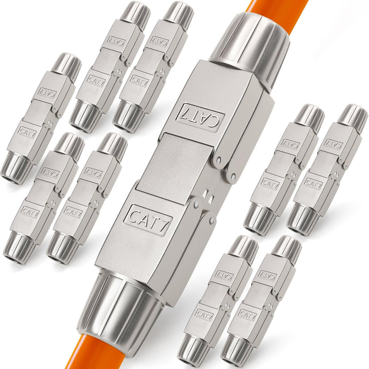 hb-digital 10x Cat.7 LSA werkzeugloser Netzwerkkabel verbinder CAT 7 STP feldkonfektionierbare Kuppl