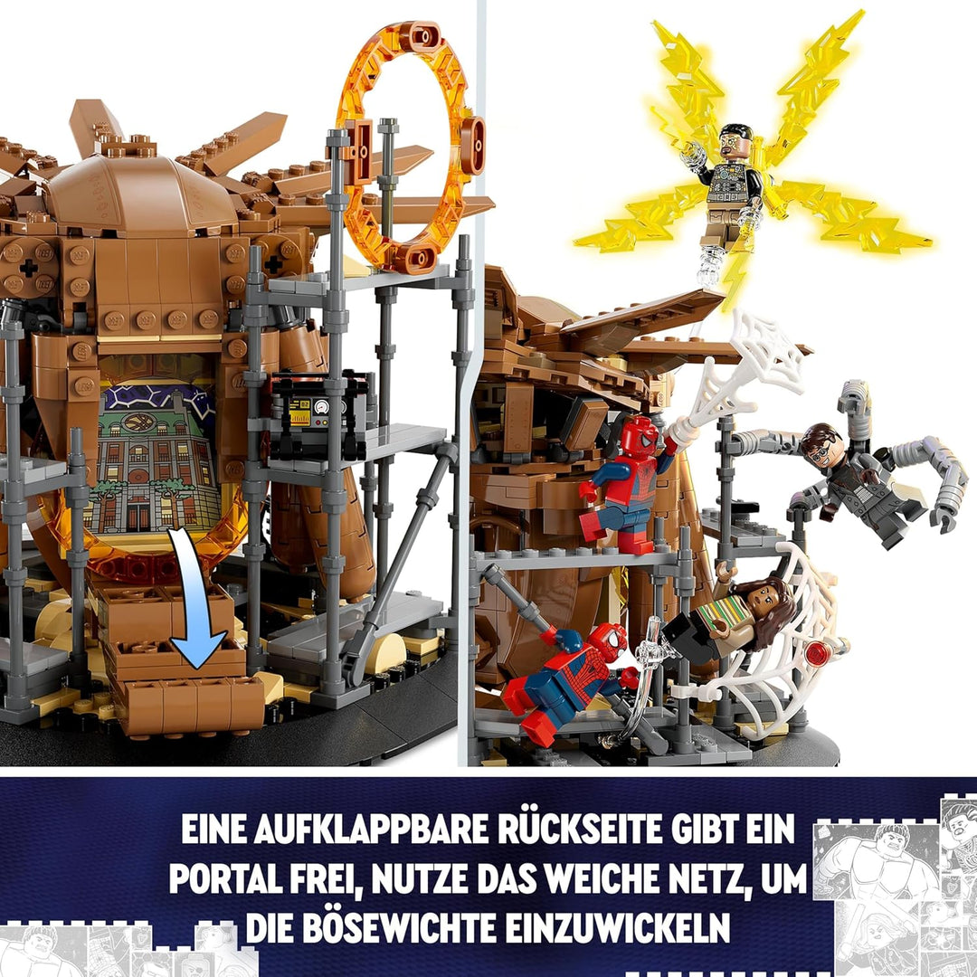 LEGO 76261 Marvel Spider-Mans grosser Showdown, Spider-Man: No Way Home-Set mit 3 Peter Parker-Minif