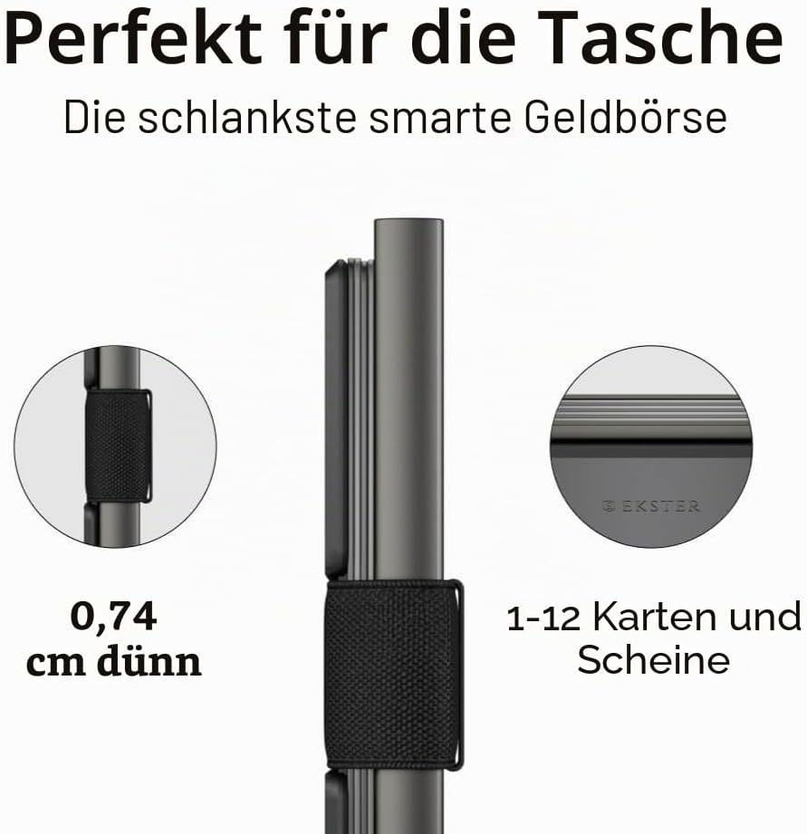 Ekster Kartenhalter aus Aluminium | RFID-Geldbörse für Männer und Frauen | schlanke und minimalistis