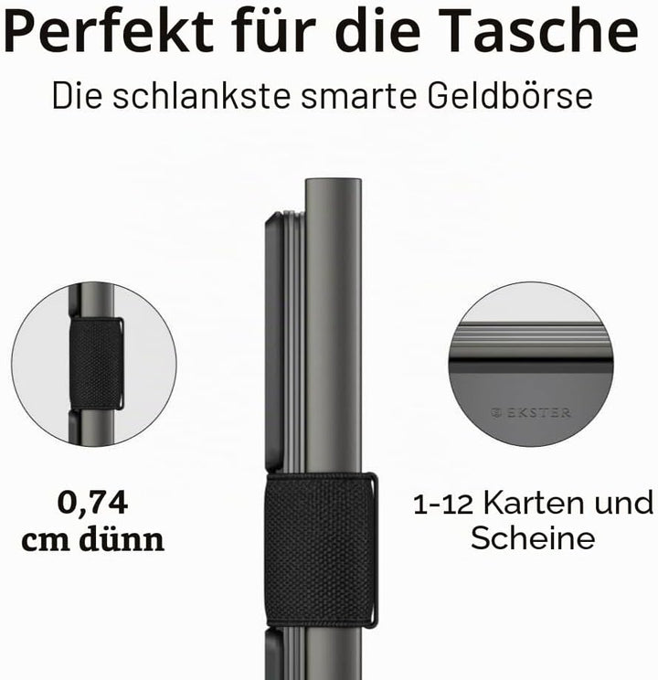 Ekster Kartenhalter aus Aluminium | RFID-Geldbörse für Männer und Frauen | schlanke und minimalistis