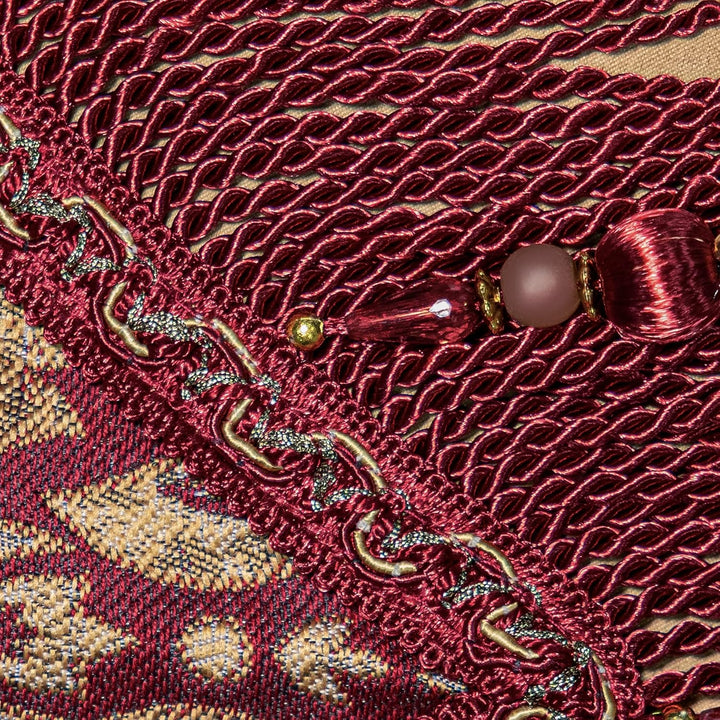 TOPLUXE Tischläufer mit Quasten, Jacquard Tischdecke für Esstisch Urlaub Party Wohnzimmer Dekoration