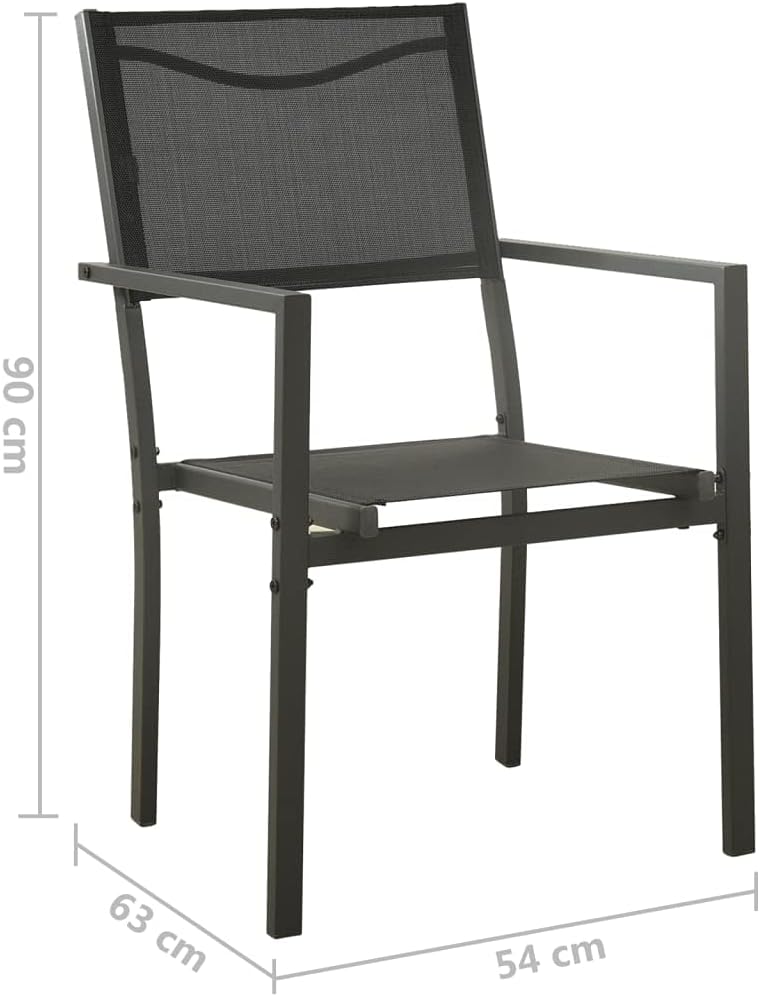 vidaXL 4X Gartenstuhl Stapelstuhl Stapelsessel Gartenmöbel Stuhl Gartensessel Stühle Essstuhl Balkon