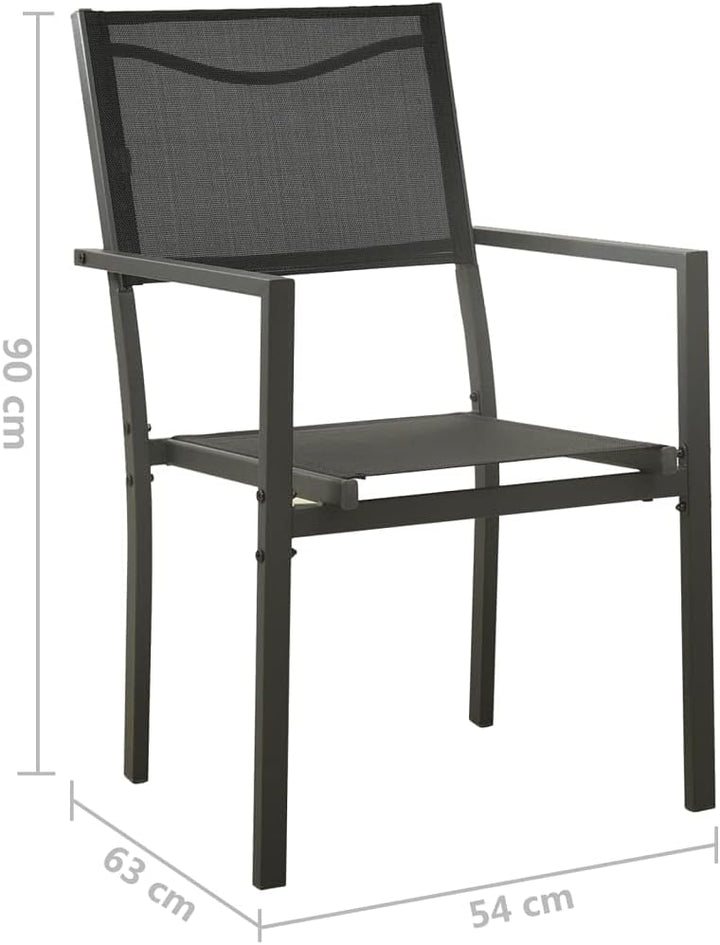vidaXL 4X Gartenstuhl Stapelstuhl Stapelsessel Gartenmöbel Stuhl Gartensessel Stühle Essstuhl Balkon