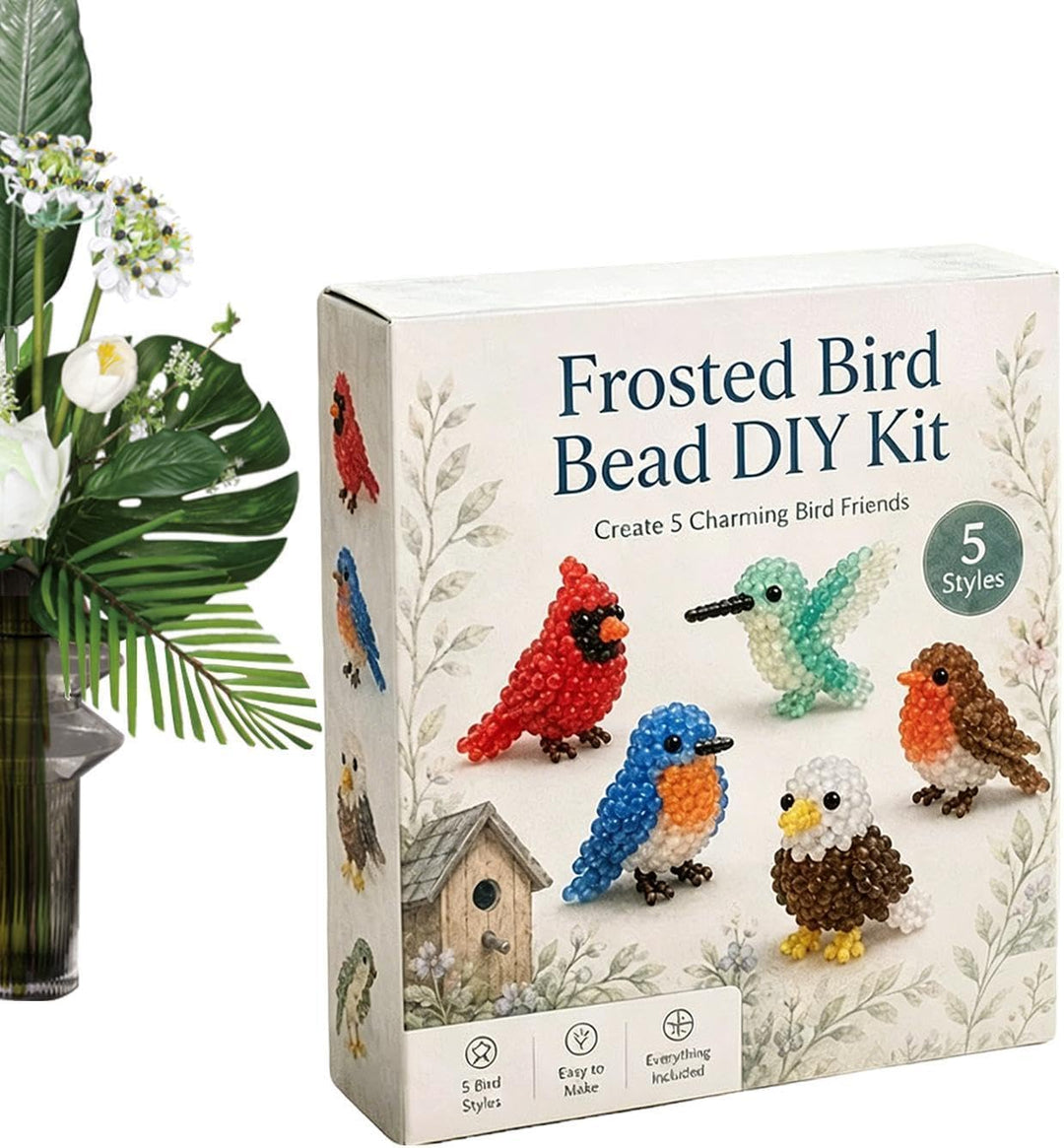 Tier-Perlen-Set - Süsse Handgefertigte Perlenarbeit, Fädelkunst | 3D Perlenvogel DIY-Bastelset - für