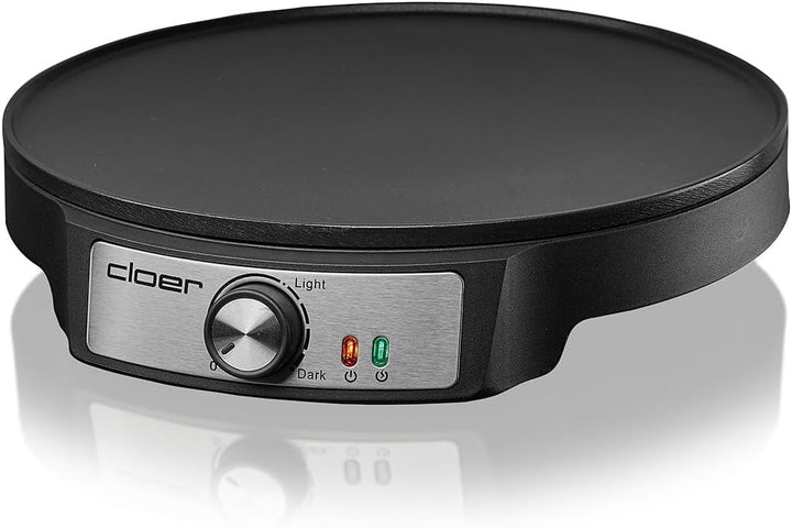 Cloer 6620 Crêpes-Maker, für süsse oder herzhafte Crepes mit 29 cm Ø, 1200 W, Antihaftbeschichtung,