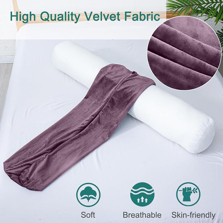 Body Pillow for Adults, Full Body Pilllow for Sleeping, Long Round Cervical Pillow, Bolster Side Sle