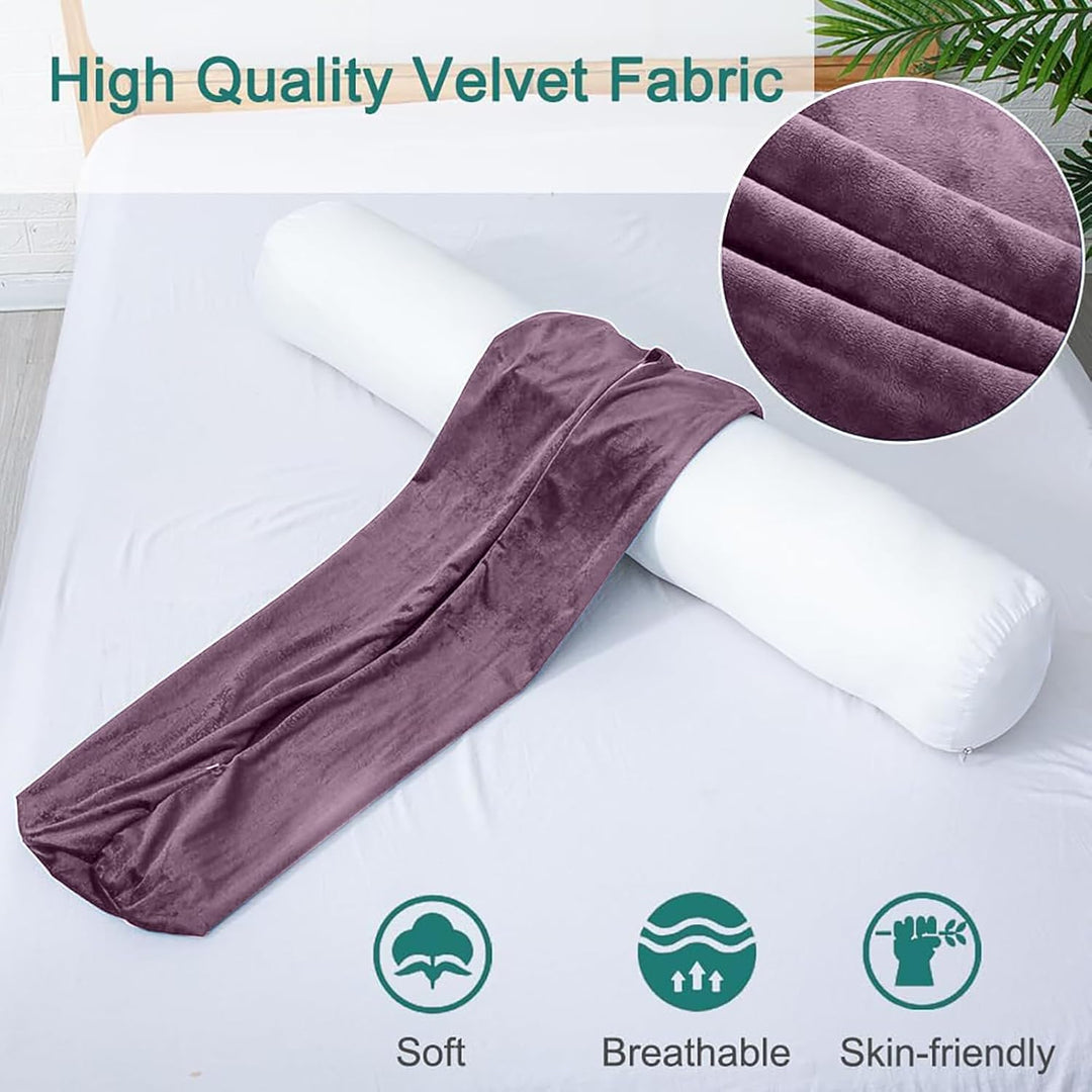 Body Pillow for Adults, Full Body Pilllow for Sleeping, Long Round Cervical Pillow, Bolster Side Sle